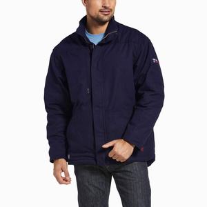 Men's Ariat FR Workhorse Insulated Jackets Navy | JNHR-20467