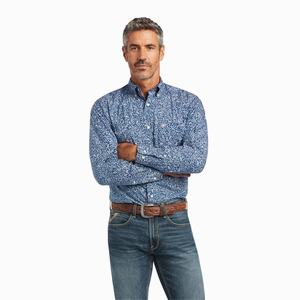 Men's Ariat Fadel Fitted Shirts Multicolor | YKGM-52936