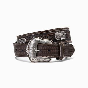 Men's Ariat Filigree Concho Belts Brown | VBFY-18903