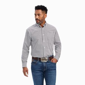 Men's Ariat Finleigh Classic Fit Shirts White | YGTZ-87154