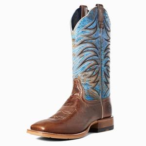 Men's Ariat Firecatcher Western Boots Brown | YXBK-61054