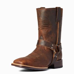 Men's Ariat Harness Patriot Ultra Dress Boots Brown | NZQR-65390