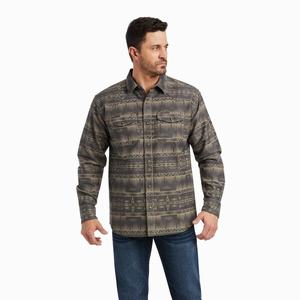 Men's Ariat Harris Jacquard Retro Fit Shirts Multicolor | KFSD-63958