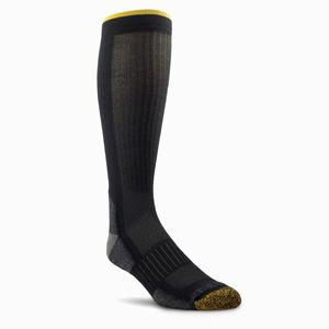 Men's Ariat High Performance Mid Calf Tek 2 Pair Pack Socks Black | RFYU-75263