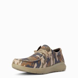 Men's Ariat Hilo Stretch Lace Sneakers Camo | BOCM-67589