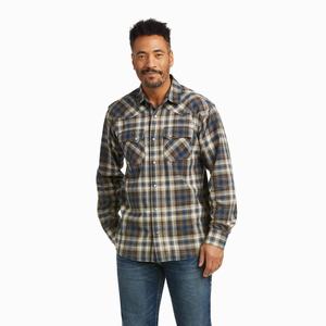 Men's Ariat Hoboken Retro Fit Shirts Multicolor | YTNJ-78546