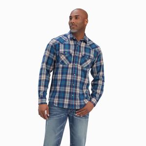 Men's Ariat Huntleigh Retro Fit Shirts Multicolor | ZLTS-84761