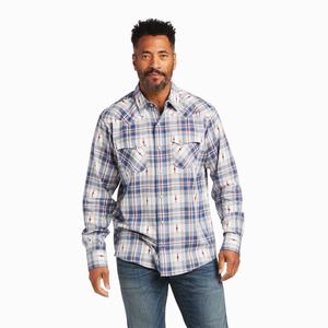 Men's Ariat Hutton Retro Fit Shirts Multicolor | WPSN-69845