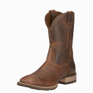 Men's Ariat Hybrid Street Side Western Boots Brown | CQXO-10534