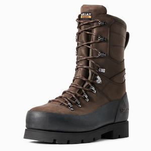 Men's Ariat Linesman Ridge 10" GORE-TEX Composite Toe Waterproof Boots Brown | RATU-46398