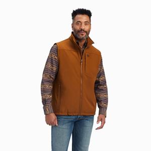 Men's Ariat Logo 2.0 Softshell Jackets Brown | TMHJ-34198