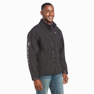 Men's Ariat Logo 2.0 Softshell Jackets Black | TPGW-81572