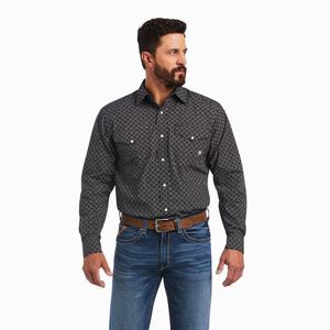 Men's Ariat Max Classic Fit Shirts Black | MPEX-70419