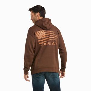 Men's Ariat Patriot 2.0 Hoodie Brown / Brown | DGBZ-05817