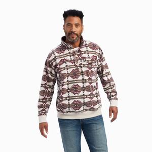 Men's Ariat Printed Overdyed Washed Hoodie Multicolor | KBGP-51970