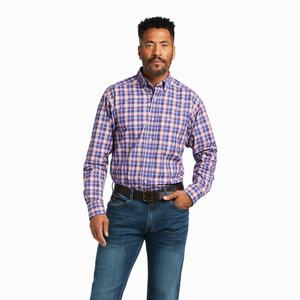 Men's Ariat Pro Series Aaron Classic Fit Shirts Brown | BPWO-93615