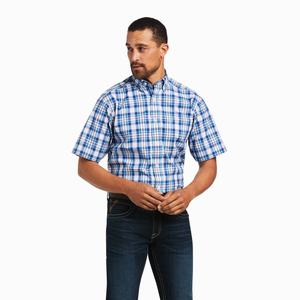 Men's Ariat Pro Series Gregorio Fitted Shirts White | LXHR-84307