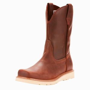 Men's Ariat Rambler Recon Dress Boots Brown | TGQX-45702