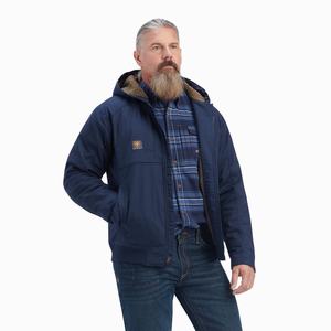 Men's Ariat Rebar DuraCanvas Jackets Navy | INCQ-05123