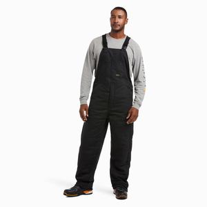 Men's Ariat Rebar DuraCanvas Stretch Insulated Pants Black | ESUH-73649