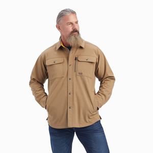 Men's Ariat Rebar DuraStretch Utility Softshell Jackets Khaki | NIGS-30491