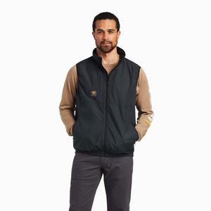 Men's Ariat Rebar Elite Series Wind Chill Jackets Grey | VJKY-25947