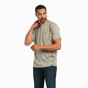 Men's Ariat Rebar Evolution Athletic Fit Tops Multicolor | PTZA-25480