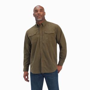 Men's Ariat Rebar Flannel DuraStretch Shirts Multicolor | BWIQ-46298