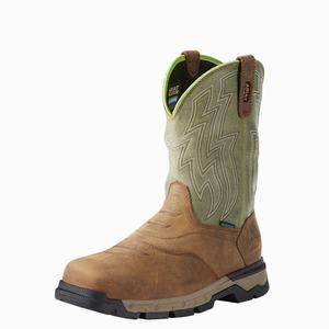 Men's Ariat Rebar Flex Waterproof Waterproof Boots Brown | BUNT-34867