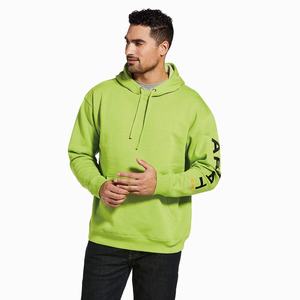 Men's Ariat Rebar Graphic Hoodie Light Green / Black | RVAH-29387