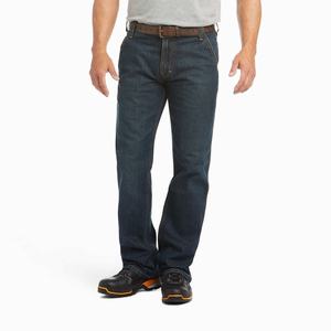 Men's Ariat Rebar M4 Low Rise DuraStretch Workhorse Cut Straight-Fit Jeans Multicolor | NWEB-17648