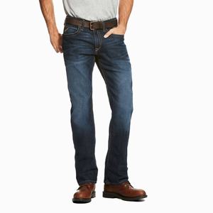 Men's Ariat Rebar M4 Low Rise DuraStretch Edge Cut Straight-Fit Jeans Multicolor | RTOQ-12670