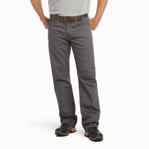 Men's Ariat Rebar M4 Relaxed DuraStretch Canvas 5 Pocket Cut Pants Grey | JKWT-08156