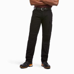 Men's Ariat Rebar M5 DuraStretch Ripstop Cargo Pants Black | ONJM-76214