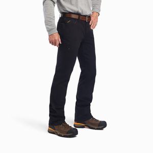 Men's Ariat Rebar M7 DuraStretch Made Tough Pants Black | YQAO-48790