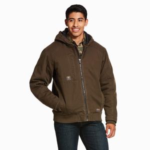 Men's Ariat Rebar Washed DuraCanvas Insulated Jackets Multicolor | XMNA-92058