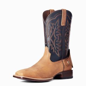 Men's Ariat Ryden Ultra EZ Zip Western Boots Brown | ONUE-01267