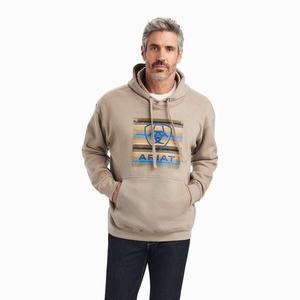 Men's Ariat Serape Block Hoodie Multicolor | KWUD-68014