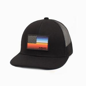 Men's Ariat Serape Flag Hats Black | LYBN-10246