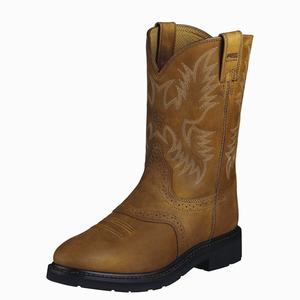 Men's Ariat Sierra Saddle Work Boots Brown | IJZR-23568