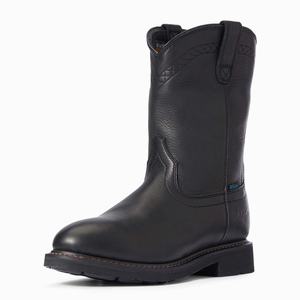 Men's Ariat Sierra Waterproof Waterproof Boots Black | HRZU-21980