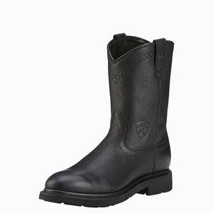 Men's Ariat Sierra Work Boots Black | IGOF-31925