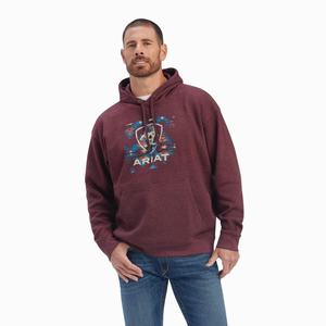 Men's Ariat Southwest Block Hoodie Multicolor | XESH-59180