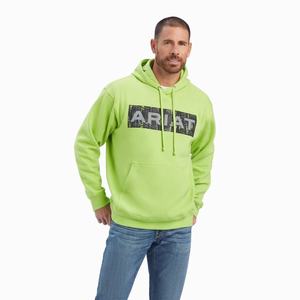 Men's Ariat Southwest Hoodie Green | CNHE-48710