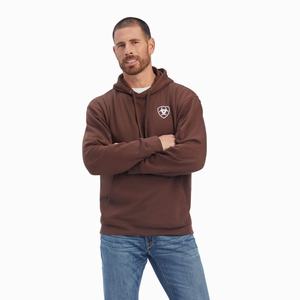 Men's Ariat Southwest Leather Hoodie Brown | FZSY-58317