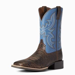 Men's Ariat Sport Cow Country Western Boots Brown | DEOZ-36495