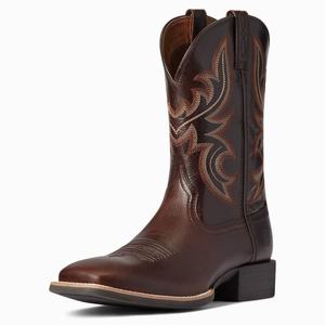 Men's Ariat Sport Cow Country Western Boots Brown | KNVZ-37061