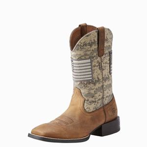 Men's Ariat Sport Patriot Western Boots Brown | KETO-01859