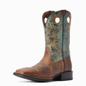 Men's Ariat Sport Rodeo Western Boots Brown | THSO-85902