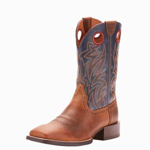 Men's Ariat Sport Sidebet Western Boots Brown | DIEY-70532